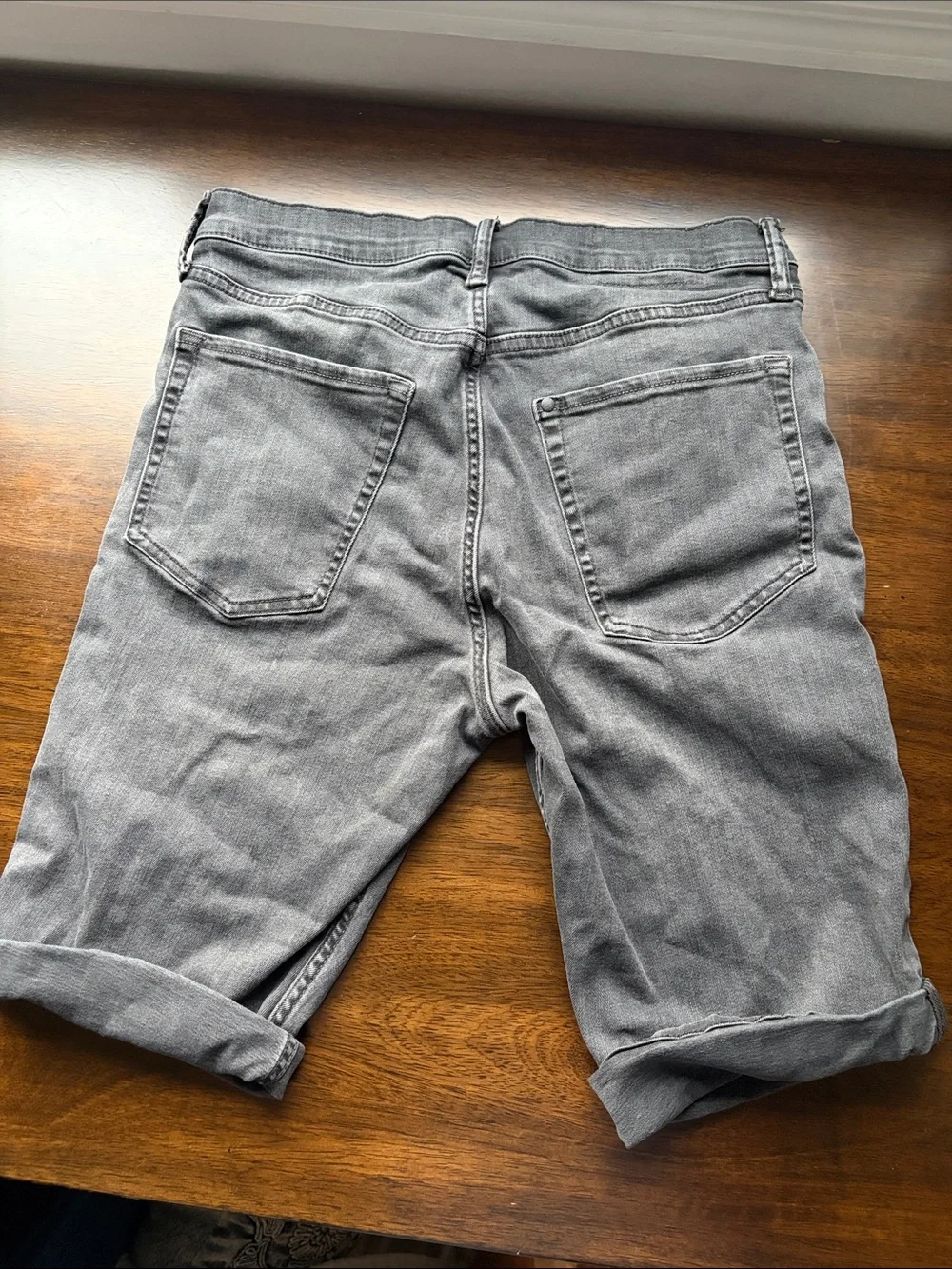 Men's Slim Fit Denim Cuffed Shorts